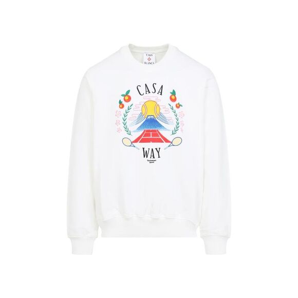 CASABLANCA Casa Way Graphic Sweatshirt Men WHITE Sweaters & Cardigans